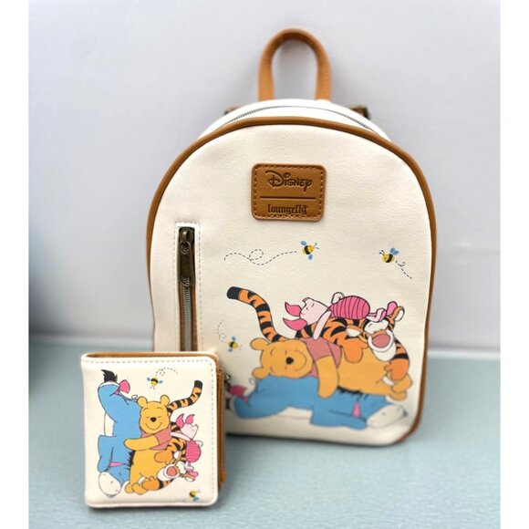 Loungefly Disney Winnie The Pooh & Friends Sleeping Mini Backpack & Wallet Set - Picture 10 of 16